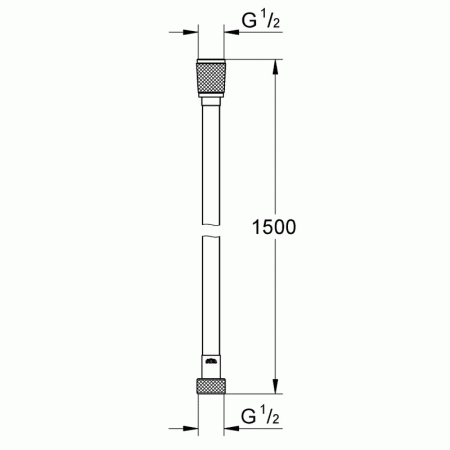 Душевой шланг GROHE SILVERFLEX 28364001 (хром, пластик, 150-см, круглый), шт, артикул 28364001