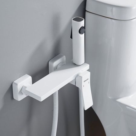 Гигиенический душ со смесителем Shevanik S6105C-1, белый