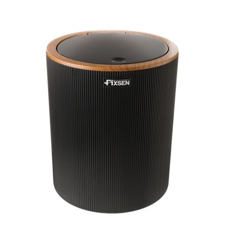 Ведро для мусора FIXSEN BLACK BOOM FX-411-6, черный/коричневый, артикул FX-411-6