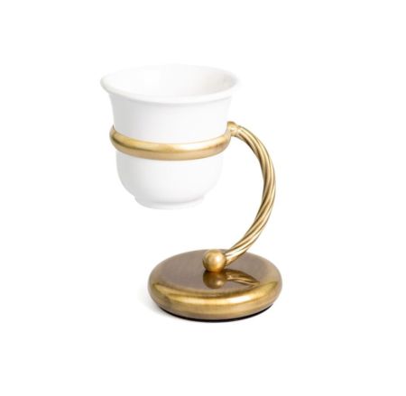 Stil Haus Giunone, настольный керамический стакан, цвет бронза, артикул G718(25)