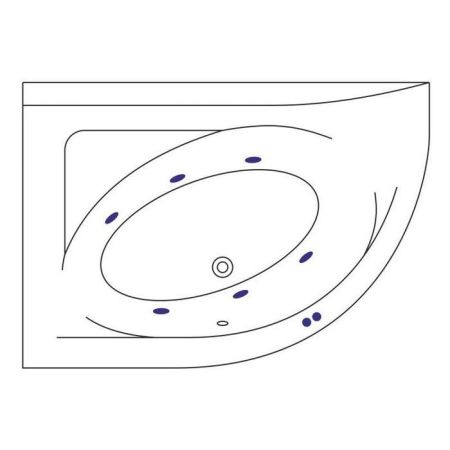 Ванна EXCELLENT Aquarella 170x110 (левая) "SOFT" (хром), артикул WAEX.ARL17.SOFT.CR