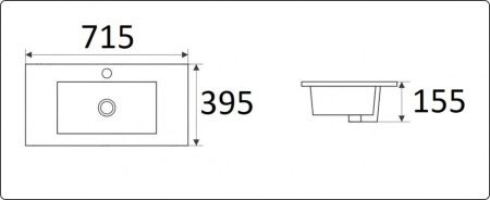 Умывальник CeramaLux 9393-70 Умывальник CeramaLux 9393-70