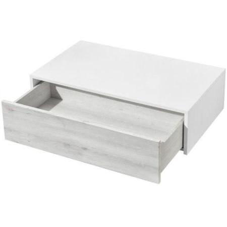 Комод Акватон Сакура 100 1A234803SKW80 подвесной Ольха наварра Белый глянец, артикул 1A234803SKW80