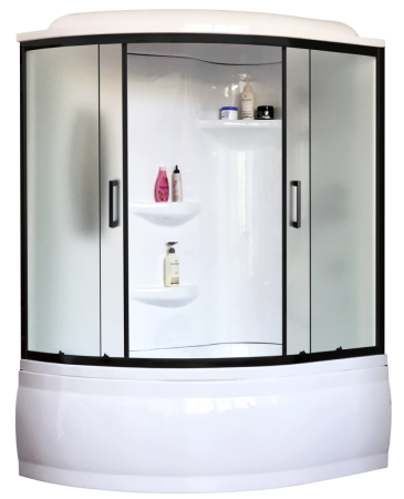 Душевая кабина Royal Bath  RB 140ALP-C-BL (матовое) правая без гидромассажа, артикул RB140ALP-C-BL-R