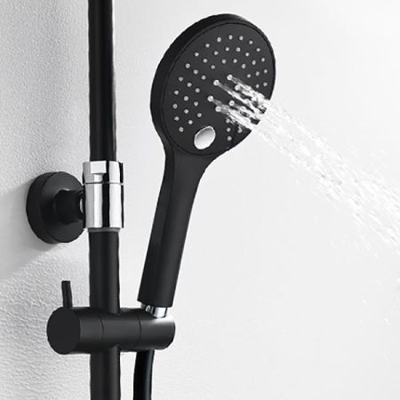 Душевая система WasserKRAFT Elbe A17401 Черная, артикул A17401