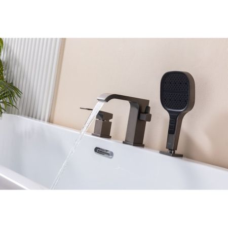 Смеситель на борт ванны Raglo R02.31.09, графит