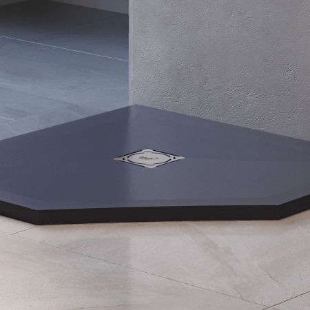 Душевой поддон трапеция RGW ST/T-G Графит (800x800), артикул 16155088-02