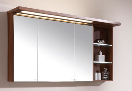 Puris Swing, зеркальный шкаф 1200 мм правый, цвет черный структурный, артикул SET41122R(155)