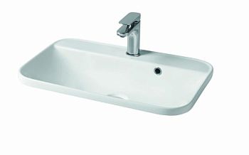 Hidra Gio,  встраиваемая прямоугольная раковина с закругленными краями 60x40x16,5h см, цвет черный матовый