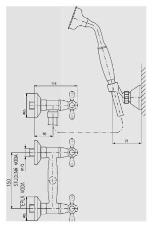 Смеситель для душа Rav Slezak Morava MK880.5/2Z