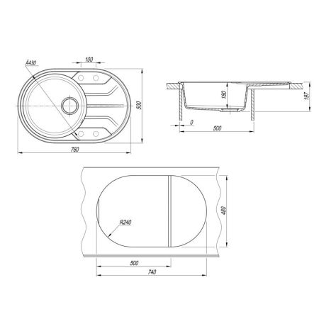 Кухонная мойка Dr. Gans ЛИАНА 29.020.C0760.406, терракота, артикул 29.020.C0760.406
