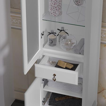 Пенал Лоренцо левый Opadiris Белый матовый, артикул 