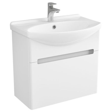 Тумба под раковину Owl 1975 Lagerta 65 OW08.01.00 подвесная Белая, артикул OW08.01.00