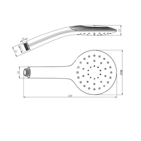 Душевая лейка Savol SK-SP13, хром, артикул SK-SP13