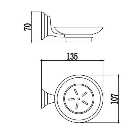 Мыльница Savol S-003159, хром, артикул S-003159