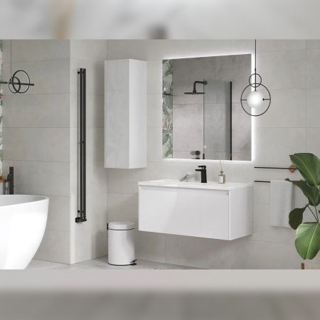 Тумба под раковину подвесная Velvex Klaufs tp.KLA.MAR.100.1Y белый, 100 см, артикул tp.KLA.MAR.100.1Y белый