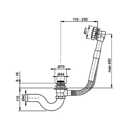Слив перелив Timo 8004 gold, артикул 8004gold