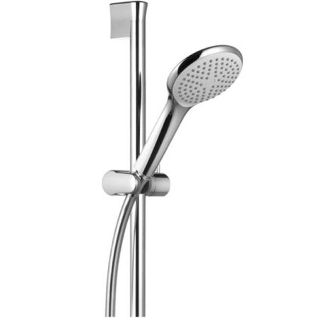 Душевой гарнитур, Kludi, Freshline, размер штанги, мм-620, размер шланга, мм-1600, размер душевого диска, мм-120, форма лейки-круглая, количество режимов-1, тип стуи-бодрящая струя, с крепежным набором, цвет-хром, артикул 6783005-00