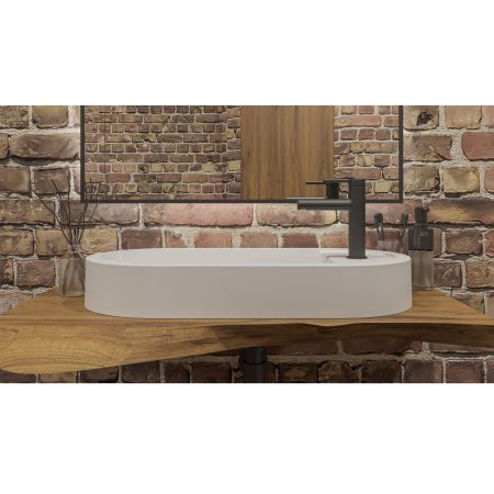 Умывальник WHITECROSS Malachite E 70x35 (белый мат) иск. камень, артикул 0725.070035.200