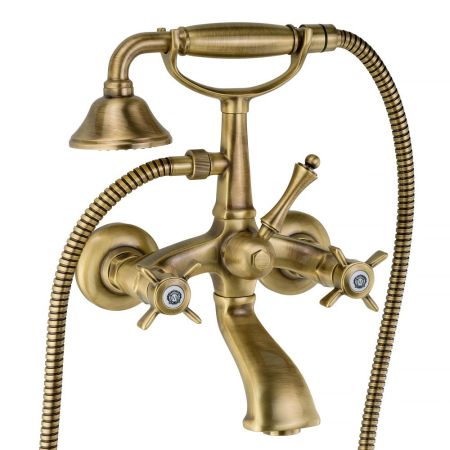 KORONA Смеситель для ванны внешний изогнутый, бронза, артикул 28498
