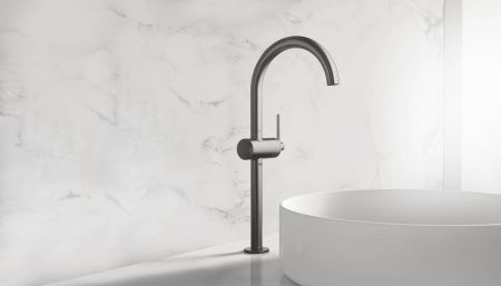Смеситель для раковины GROHE Atrio New, свободностоящий, темный графит матовый (32647AL3) Смеситель для раковины GROHE Atrio New, свободностоящий, темный графит матовый (32647AL3)