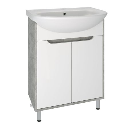 Тумба Runo Эко 60 серый бетон под умывальник 00000000154 (Уют 60) (00-00001327), артикул 00-00001327