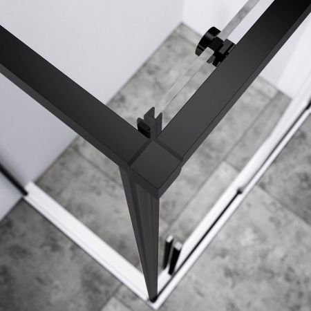 Душевой уголок Slim-N VSR-4SN8013CLB, 1300*800, черный, стекло прозрачное, артикул VSR-4SN8013CLB