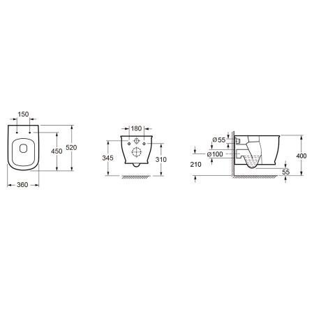 Подвесной унитаз Lavinia Boho Bell Pro Rimless 3301002R