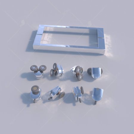 Душевой уголок RGW CL-48 (RGW CL-14 + RGW Z-050-1) (1000x900, Прозрачное)