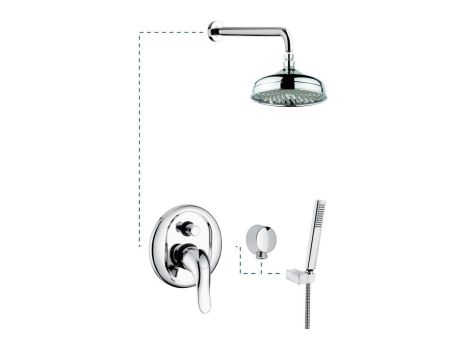 Emmevi Duka, душевой комплект 440CR, цвет хром, артикул 440CR