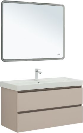 Тумба под раковину Aquanet Вега 2.0 100 бежевый, артикул 00337939