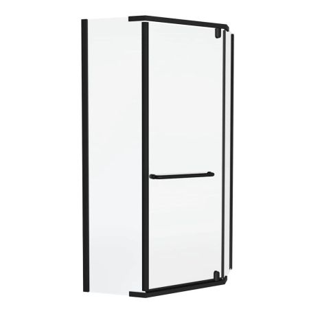 Душевой уголок Knotlor FCD090CG0BL 5-тиугольный 90х90х200, черный