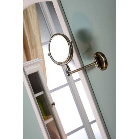 Настенное косметическое зеркало DIAMOND d150 мм, бронза, Sapho, артикул XP012