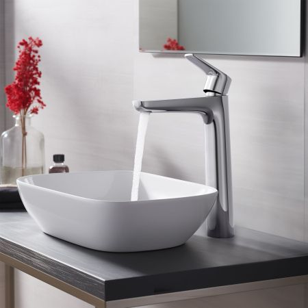 Смеситель для раковины 230, без донного клапана AQUATEK AQ1104CR БЕТТА, артикул AQ1104CR