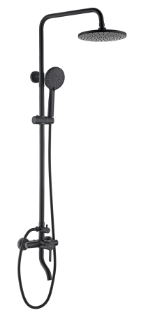 Душевая система со смесителем VESSEL Black, артикул:VST3000BL, VODA