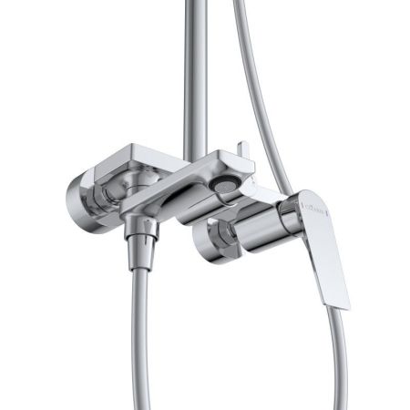 COMFORT Комплект для ванной - душевая стойка с изливом и смеситель для раковины, артикул COMFORT-CVD/LS-01