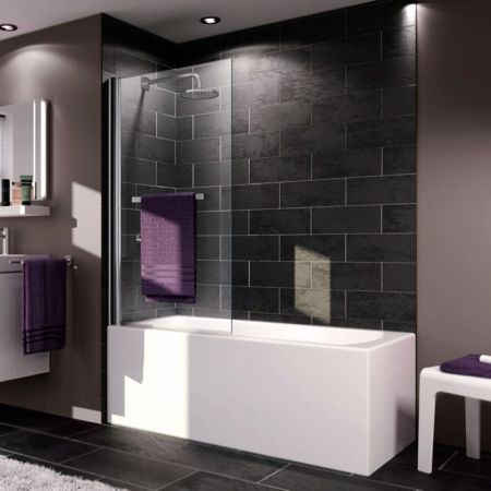 Шторка на ванну Huppe X1 75x140 матовый Хром прозрачное Шторка на ванну Huppe X1 75x140 матовый Хром прозрачное