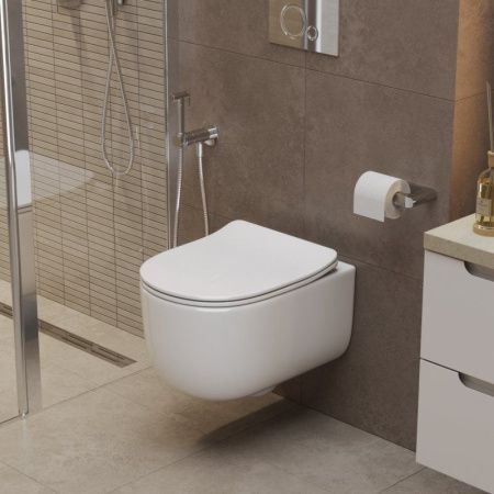 Унитаз подвесной безободковый со смывом TORNADO BelBagno SOFT-TOR Унитаз подвесной безободковый со смывом TORNADO BelBagno SOFT-TOR