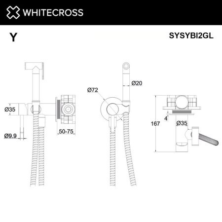 Система для биде скрытого монтажа WHITECROSS Y SYSYBI2GL (золото) Система для биде скрытого монтажа WHITECROSS Y SYSYBI2GL (золото)