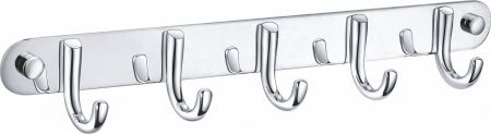 Вешалка с 5 крючками для ванной WONZON & WOGHAND, Хром (WW-9384-5), артикул WW-9384-5