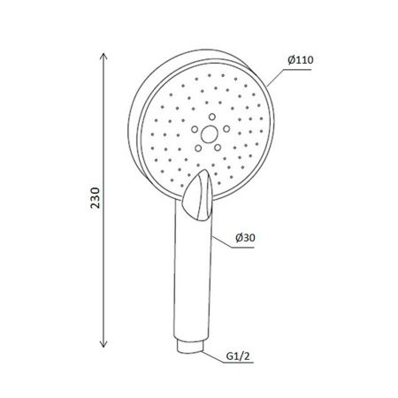 918100200 Origin One 2.0 ручной душ, артикул 918100200