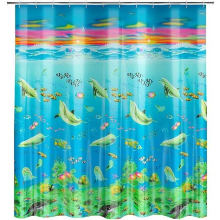 Шторка для ванной "Весёлые дельфины" FORA (Фора)
