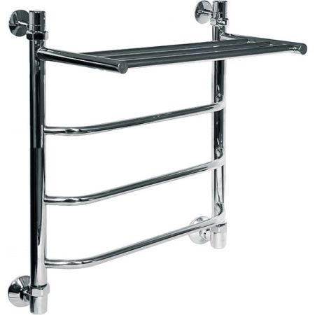 Водяной полотенцесушитель Ника Trapezium ЛТ/ВП 50x40 с полкой Хром, артикул ЛТ/ВП 50x40