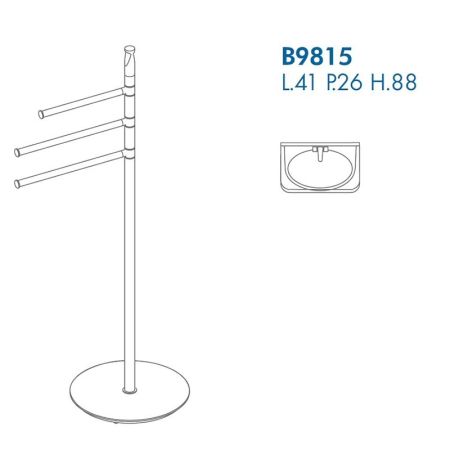 Напольная стойка Colombo Design Planets B9815.000 Хром, артикул B9815.000