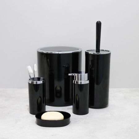 Стакан для ванной комнаты FIXSEN ROUND BLACK FX-454-3, черный