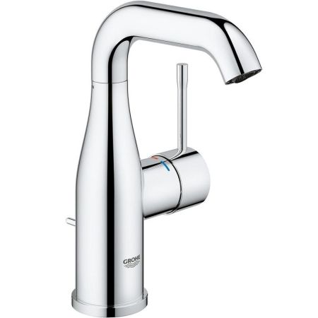 Смеситель для раковины GROHE Essence+ с донным клапаном и средним изливом, хром (23462001), артикул 23462001