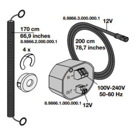 Монтажный комплект, Laufen, для электронной панели 8.9566.3/4, артикул 8.9866.0.000.000.1