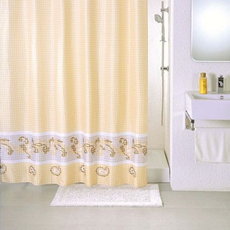 Штора для ванны Milardo Beige Fresco 200x180 Бежевый, артикул SCMI013P