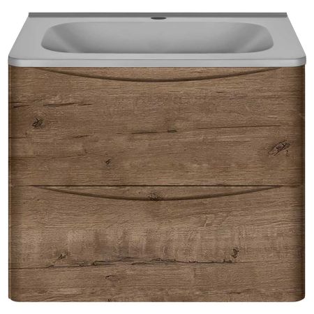 База под раковину Paola 600 подвесная, 2 выкатных ящика soft close, V.Oak, артикул VMC-2P600VO