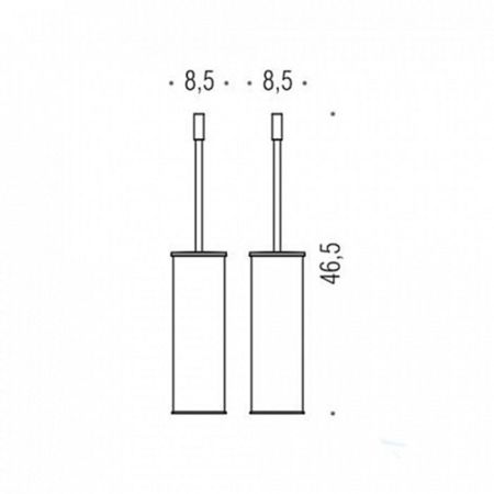 Colombo Plus Туалетный ёршик, напольный, цвет: чёрый матовый, артикул W4961.NM